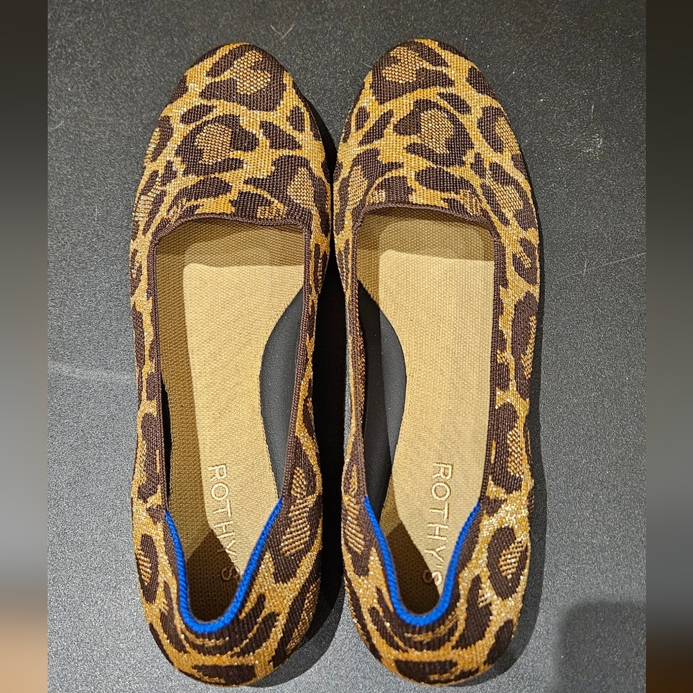 Rothy's Brown Leopard Print Flats